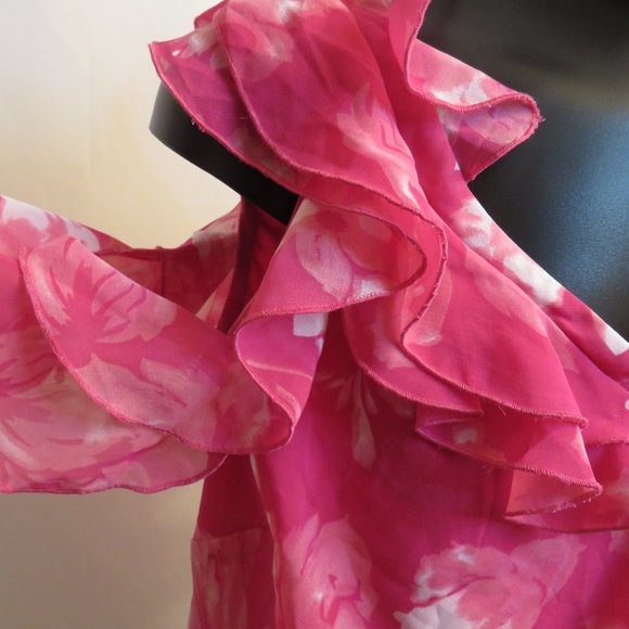 Together (Sears):  Pink Blouse with Flowers - Picture 3 of 8